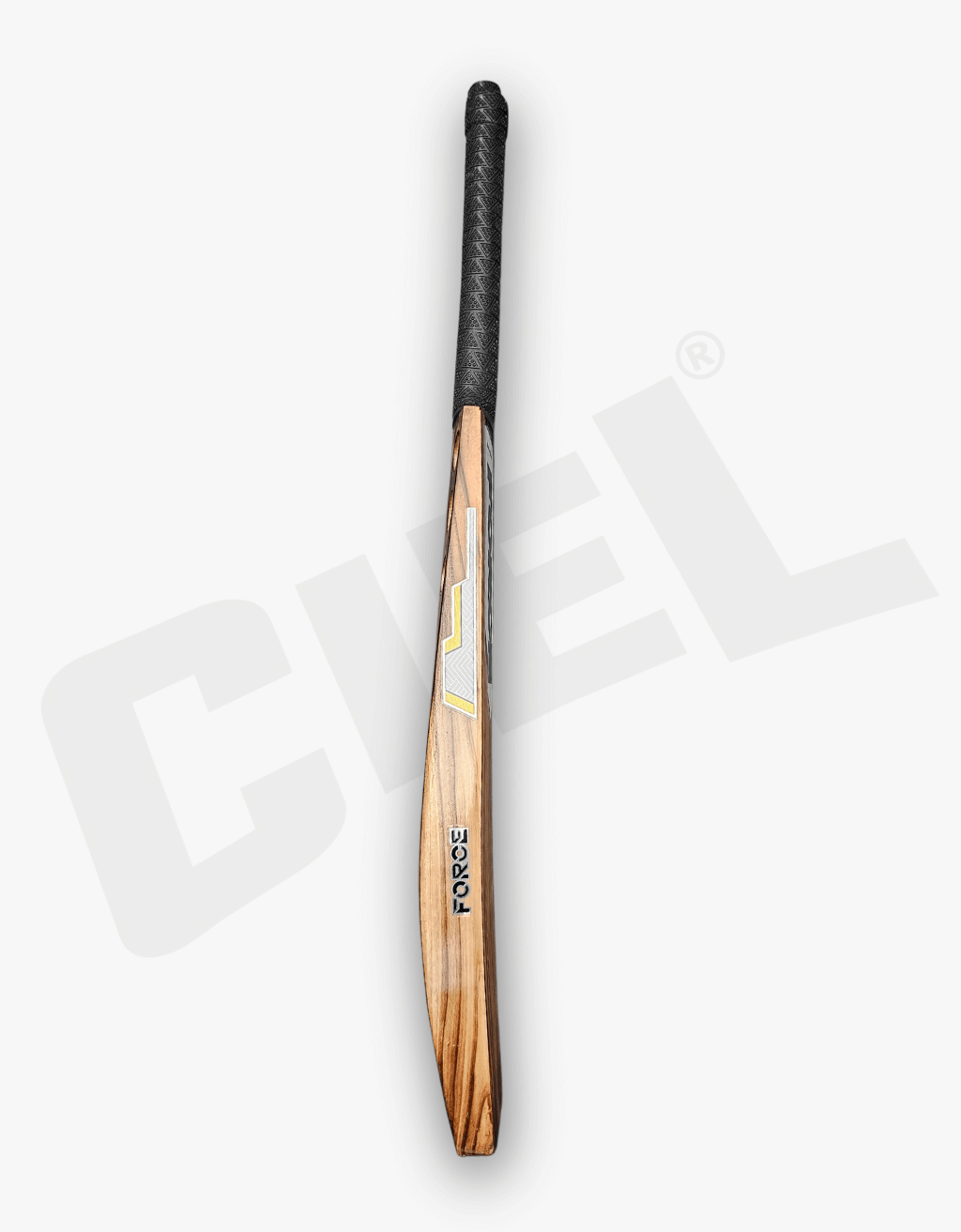 Gladiator Burn Player Grade English Willow Bat – Side view highlighting the sleek profile, thick edges, and premium construction, designed for powerful shots and excellent control in leather ball cricket.