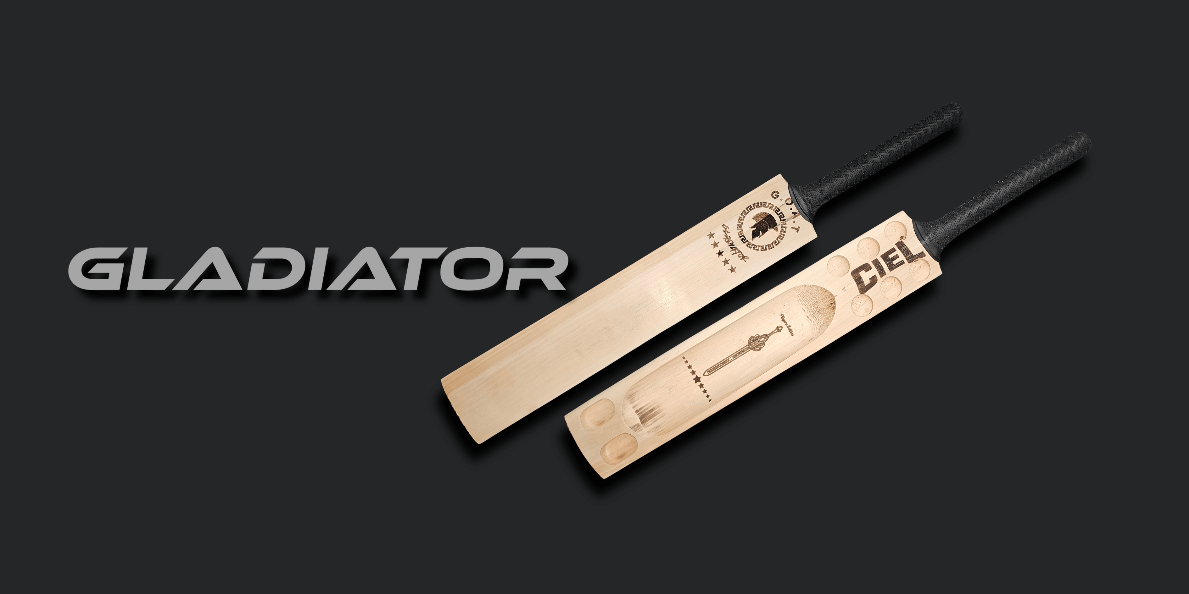 Gladiator Edition Player Grade Kashmir Willow Tennis Bat – Desktop hero banner showcasing top-tier craftsmanship, robust build, and excellent performance for hard tennis ball cricket.