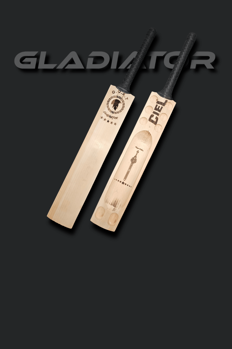 Gladiator Player Grade Kashmir Willow Tennis Bat – Mobile hero banner highlighting robust build, wide blade, and powerful design for hard tennis ball cricket.
