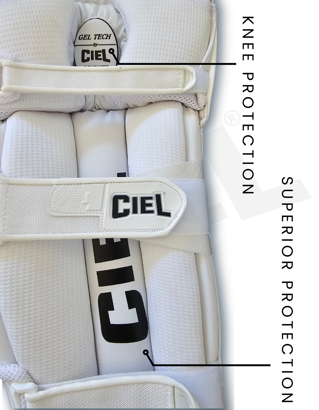 Back view of Killer cricket leg guard showing enhanced padding and knee protection for superior safety