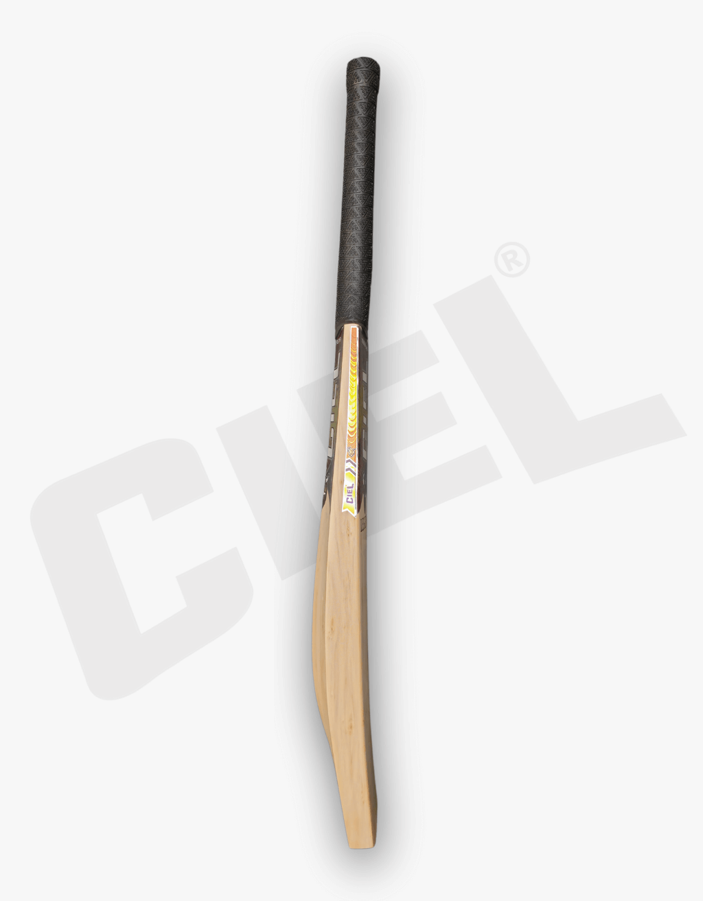 Legend Edition Leather Bat – Side view showcasing its thick edges, balanced spine, and powerful profile for leather ball cricket performance.