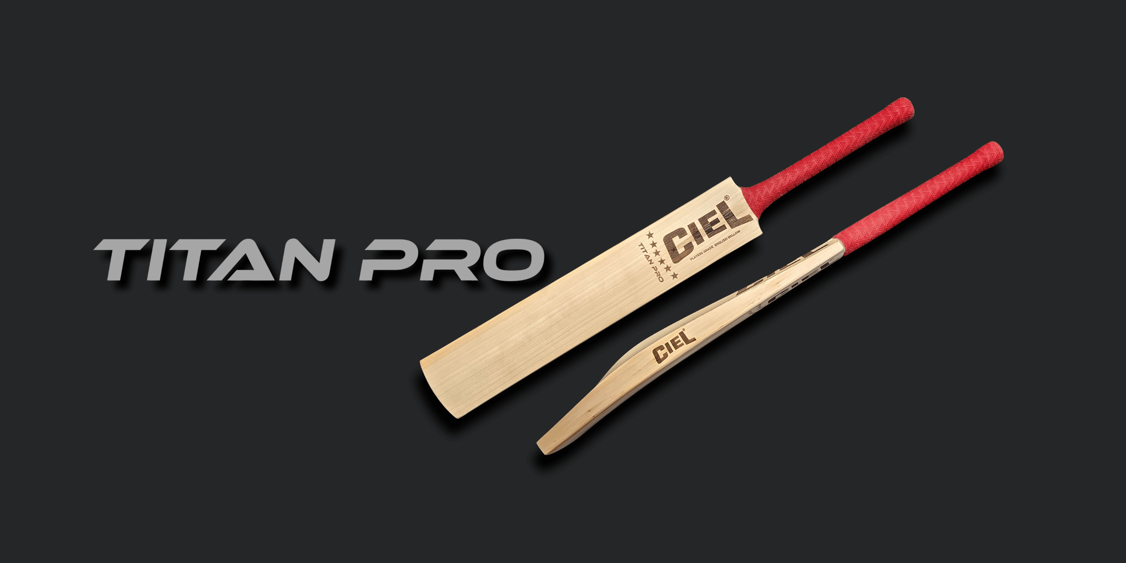 Titan Pro Player Edition English Willow Bat – Desktop hero banner showcasing elite craftsmanship, premium willow, and superior power for leather ball cricket.