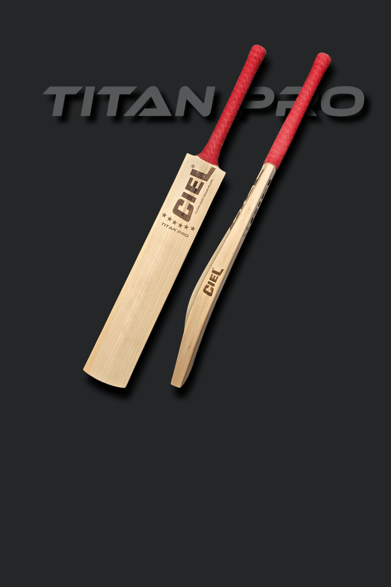 Titan Pro Player Grade English Willow Leather Bat – Mobile hero banner showcasing elite player-grade willow, dynamic profile, and unmatched power for leather ball cricket