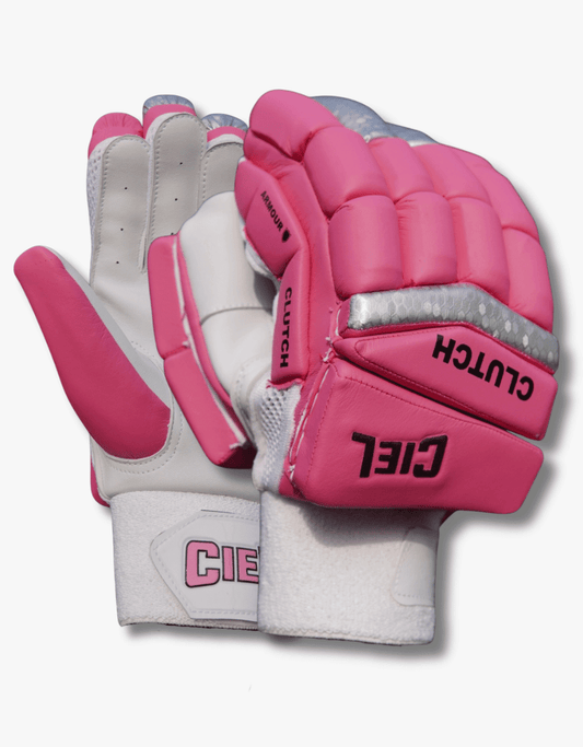 clutch cut finger cricket batting gloves pink