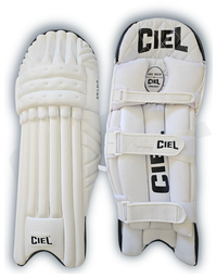Killer white cricket batting leg guard front and back view for professional protection