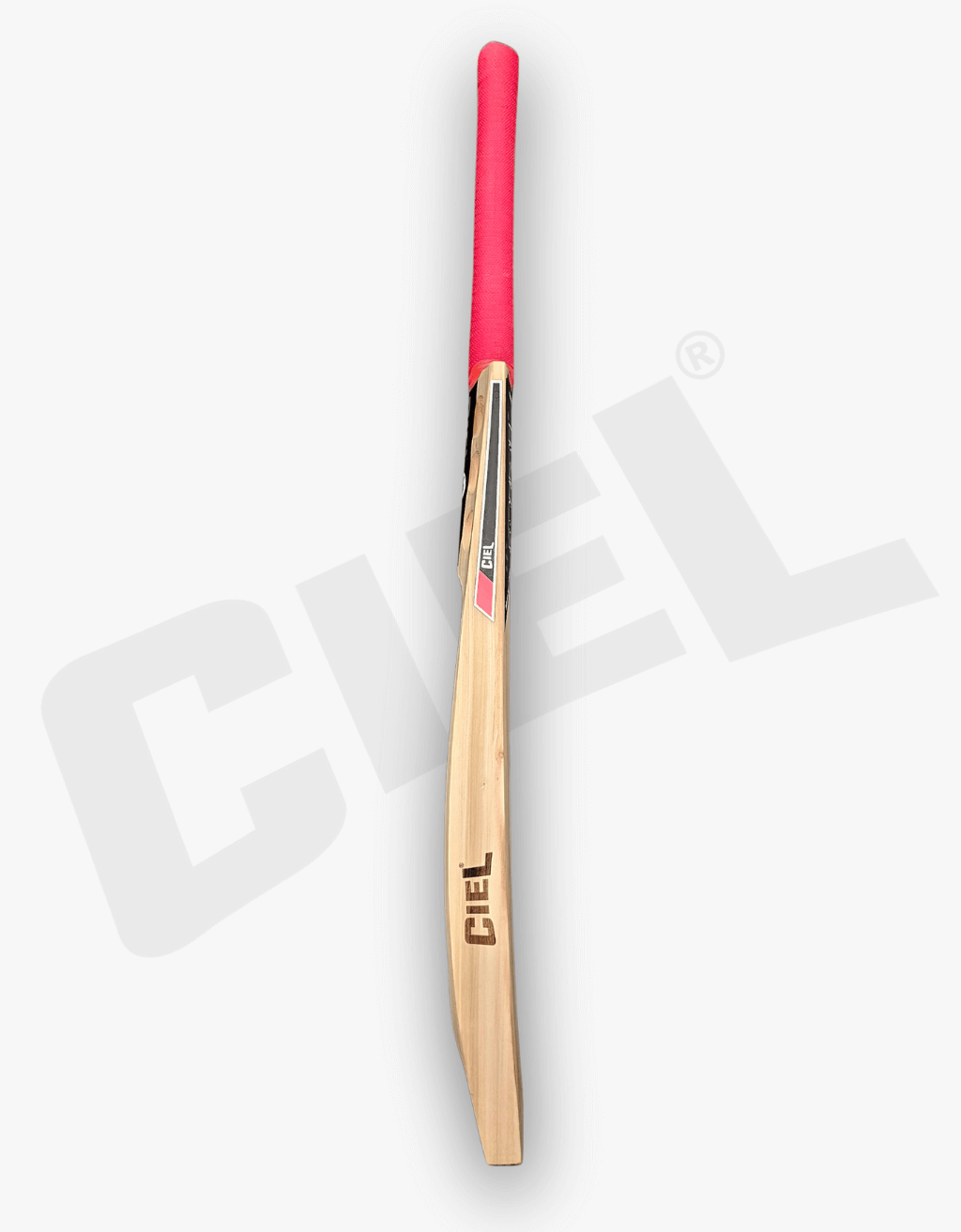 Side profile of Monster Edition Hard Tennis Cricket Bat with curved thick edges and premium finish.