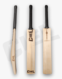 Player Edition Bat – Showcasing side, back, and front profiles, highlighting its expert craftsmanship, balanced design, and suitability for professional cricket players.