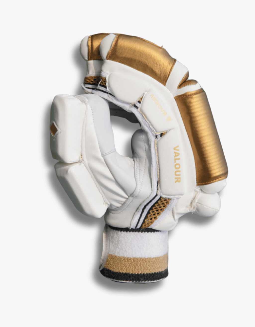 premium cricket batting gloves white gold