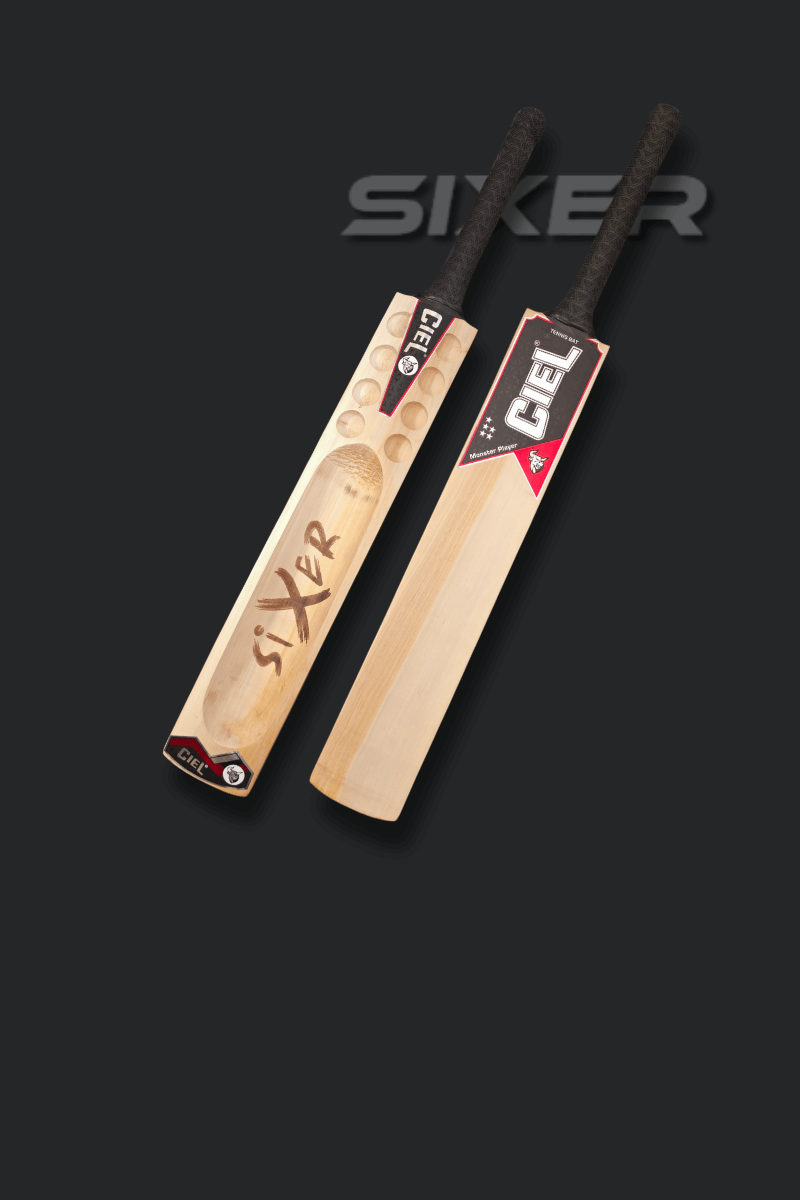 Sixer Edition Hard Tennis Cricket Bat Banner - Mobile Optimized View for Power Hitters
